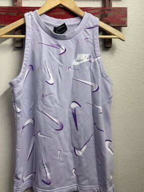 Nike Lavender and White Swoosh Tank‎